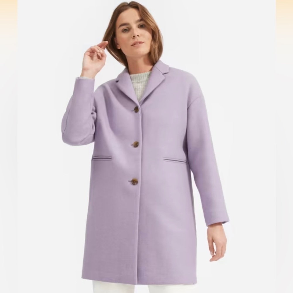 Everlane Lavender Cocoon Wool Coat